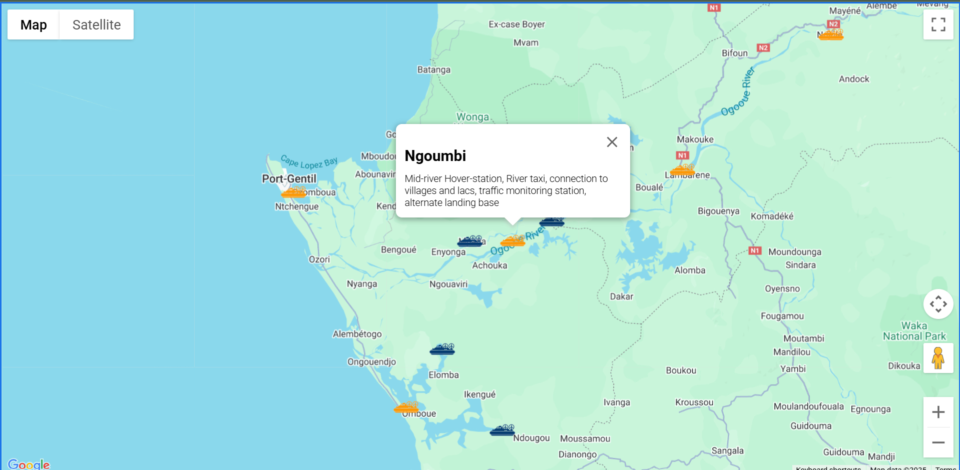 Routes stratégiques reliant le cœur du Gabon